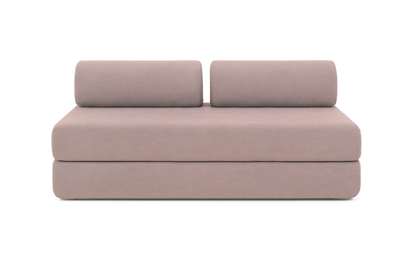 Canapé 3 places convertible et modulable - Tissu lisse Rose