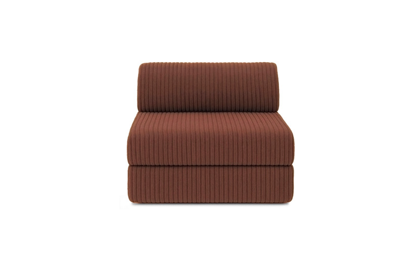 Housse Fauteuil convertible - Tissu velours côtelé XL terracotta
