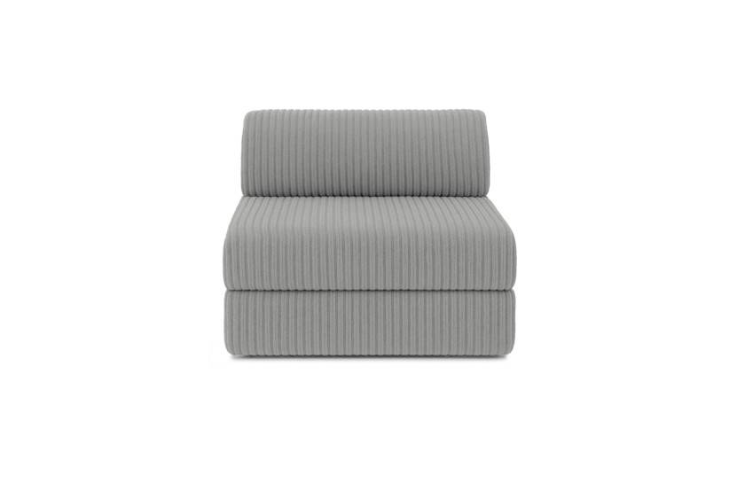 Housse Fauteuil convertible - Tissu velours côtelé XL gris clair