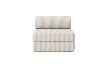 Fauteuil convertible et modulable - Velours côtelé XL Blanc