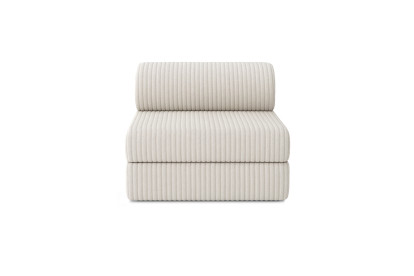 Fauteuil convertible et modulable - Velours côtelé XL Blanc