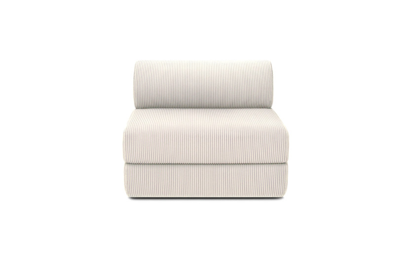 Housse Fauteuil convertible - Tissu velours côtelé blanc