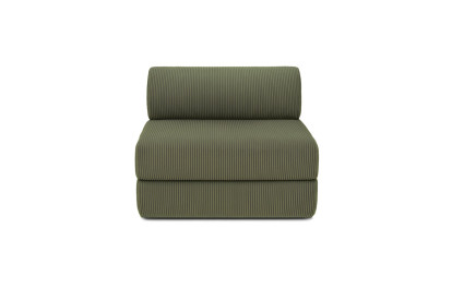 Fauteuil convertible et modulable - Velours côtelé Vert