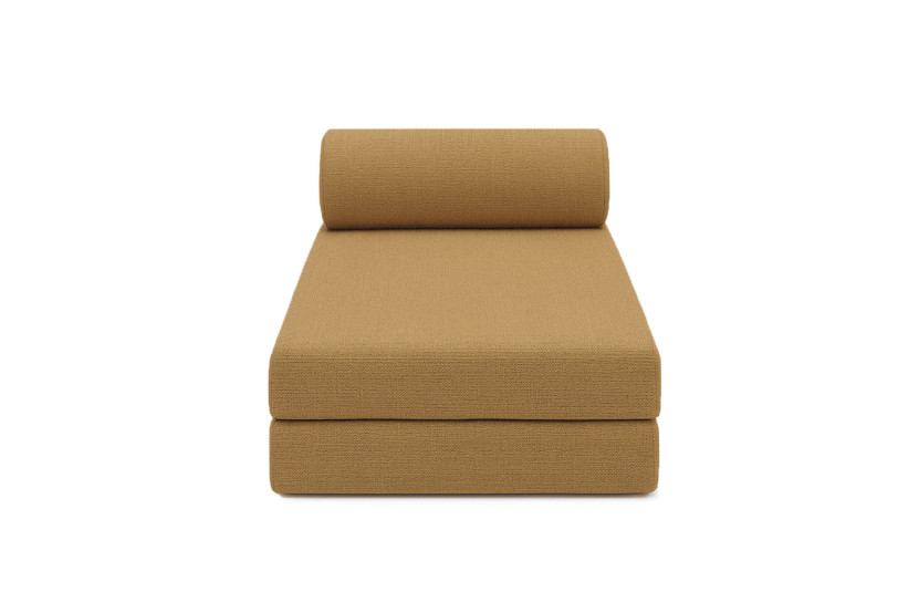 Méridienne convertible et modulable - Tissu tweed Jaune