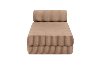 Méridienne convertible et modulable - Velours côtelé XL Marron