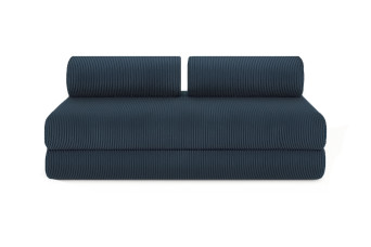 Canapé 3 places convertible et modulable - Velours côtelé Bleu