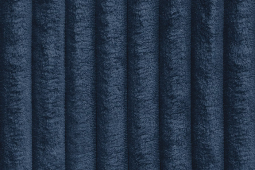 Housse Canapé droit convertible - 3 places - Tissu velours côtelé XL bleu