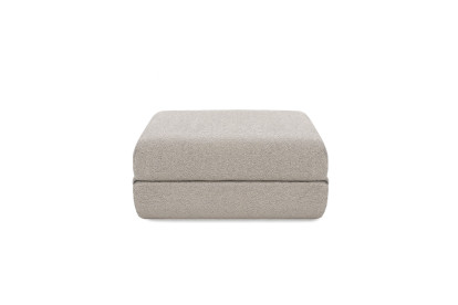 Canapé d'angle 6 places - 3 modules convertibles : Canapé 3 places + Fauteuil + Pouf - Tissu extérieur Gris