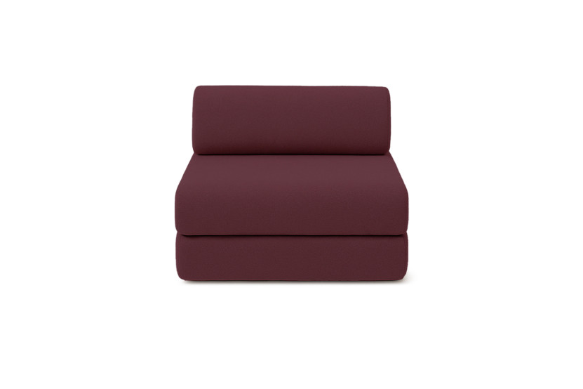 Housse Fauteuil convertible - Tissu lisse rouge