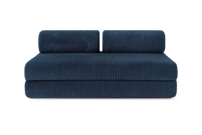 Canapé 3 places convertible et modulable - Velours côtelé XL Bleu