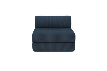 Fauteuil convertible et modulable - Velours côtelé Bleu