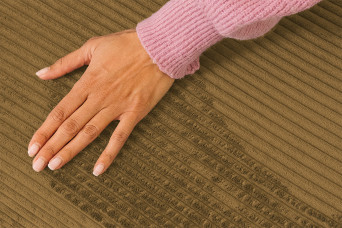 Housse Canapé droit convertible - 3 places - Tissu velours côtelé jaune