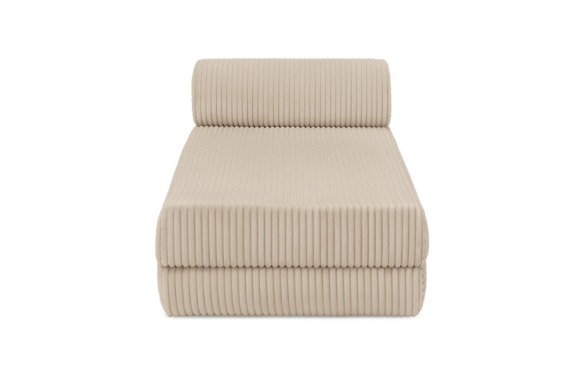 Housse Méridienne convertible - Tissu velours côtelé XL beige