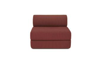 Fauteuil convertible et modulable - Velours côtelé Rouge