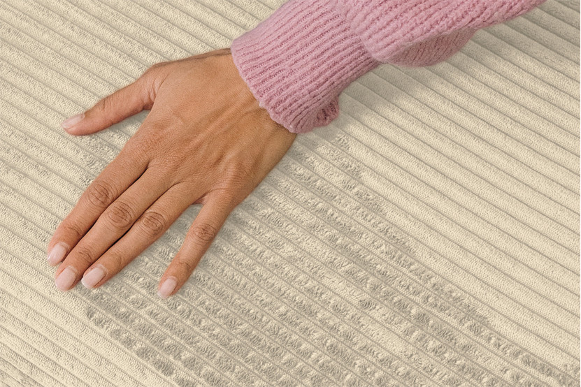 Canapé 2 places convertible et modulable - Velours côtelé Beige