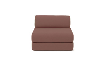 Fauteuil convertible et modulable - Tissu lisse Terracotta