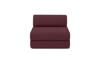 Fauteuil convertible et modulable - Tissu lisse Rouge