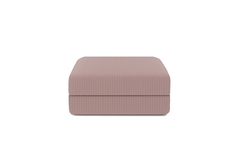Pouf convertible et modulable - Velours côtelé Rose pâle