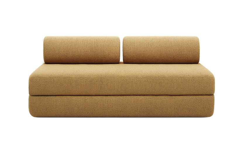 Housse Canapé droit convertible - 3 places - Tissu tweed jaune