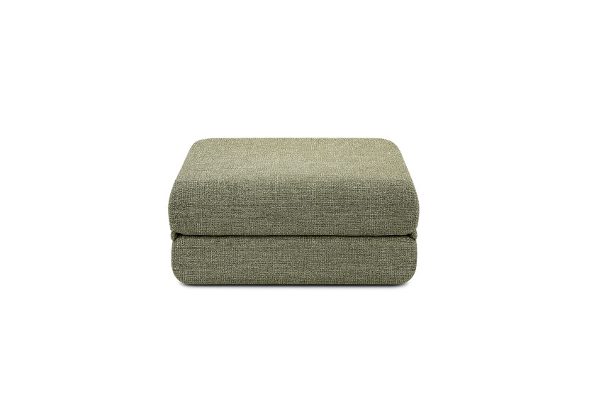 Pouf convertible et modulable - Tissu tweed Vert