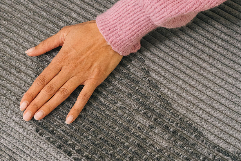 Canapé 3 places convertible et modulable - Velours côtelé Gris