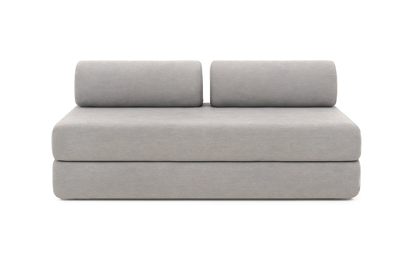 Canapé 3 places convertible et modulable - Tissu lisse Gris clair