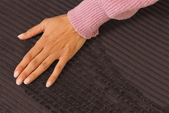 Housse Fauteuil convertible - Tissu velours côtelé marron