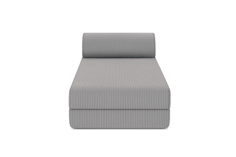 Housse Méridienne convertible - Tissu velours côtelé gris clair