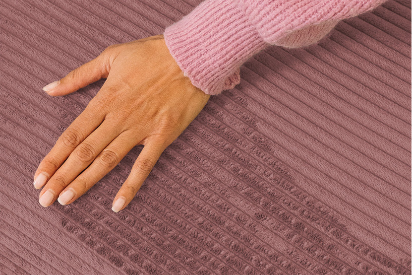 Housse Fauteuil convertible - Tissu velours côtelé rose