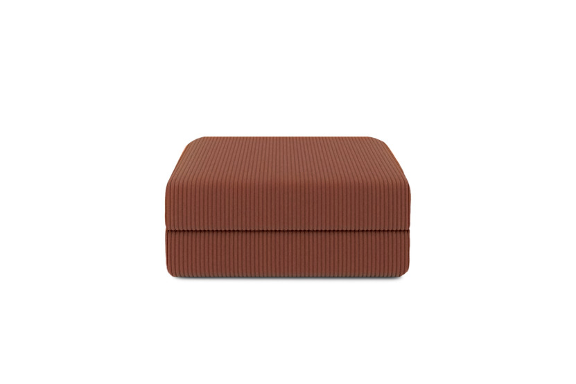 Pouf convertible et modulable - Velours côtelé Terracotta