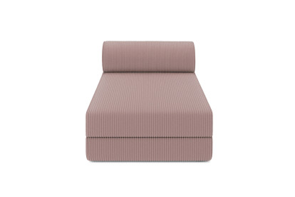 Méridienne convertible et modulable - Velours côtelé Rose pâle