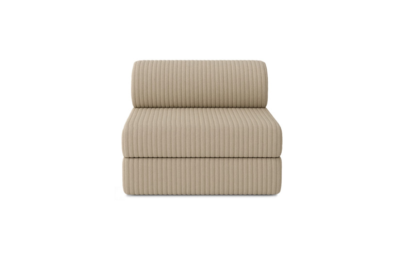 Housse Fauteuil convertible - Tissu velours côtelé XL taupe