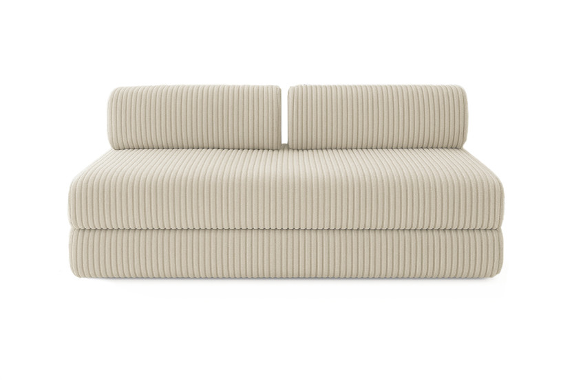 Canapé 4 places - 2 modules convertibles : Canapé 3 places + Fauteuil - Velours côtelé XL Beige