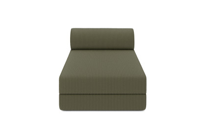 Méridienne convertible et modulable - Velours côtelé Vert