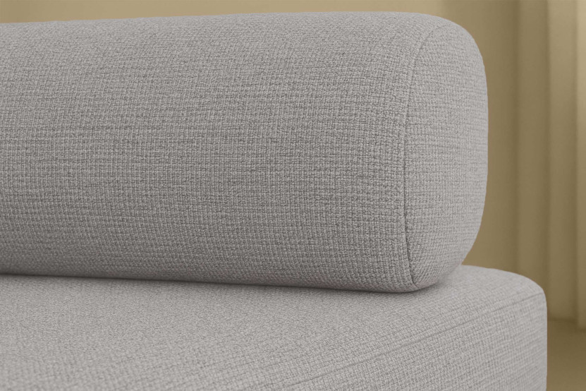 Canapé 3 places convertible et modulable - Tissu lisse Gris clair