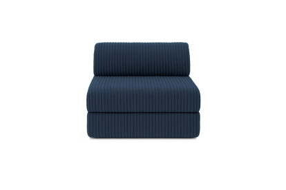 Fauteuil convertible et modulable - Velours côtelé XL Bleu