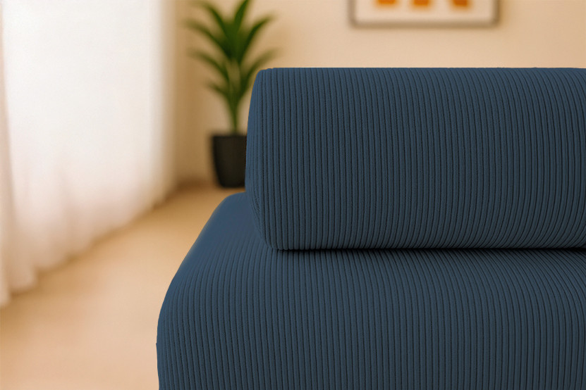 Canapé 5 places - 2 modules convertibles : Canapé 3 places + Canapé 2 places - Velours côtelé Bleu