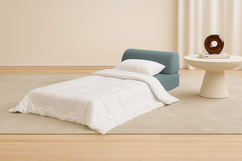 Fauteuil convertible et modulable - Tissu lisse Vert