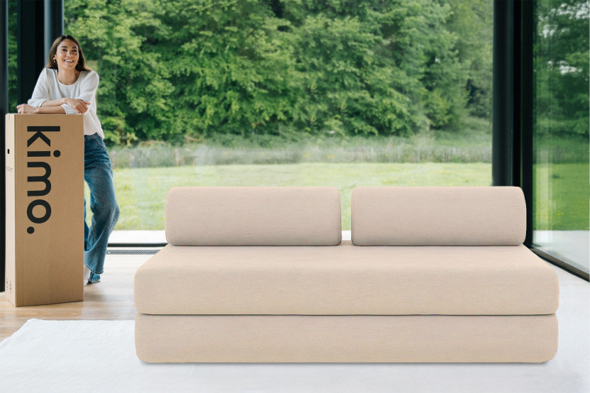 Canapé 3 places convertible et modulable - Tissu lisse Beige