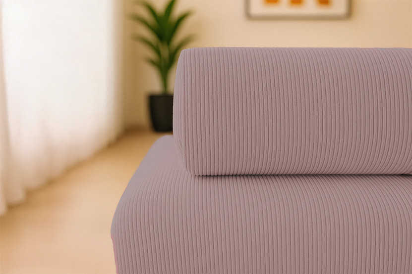 Canapé 5 places - 2 modules convertibles : Canapé 3 places + Canapé 2 places - Velours côtelé Rose pâle