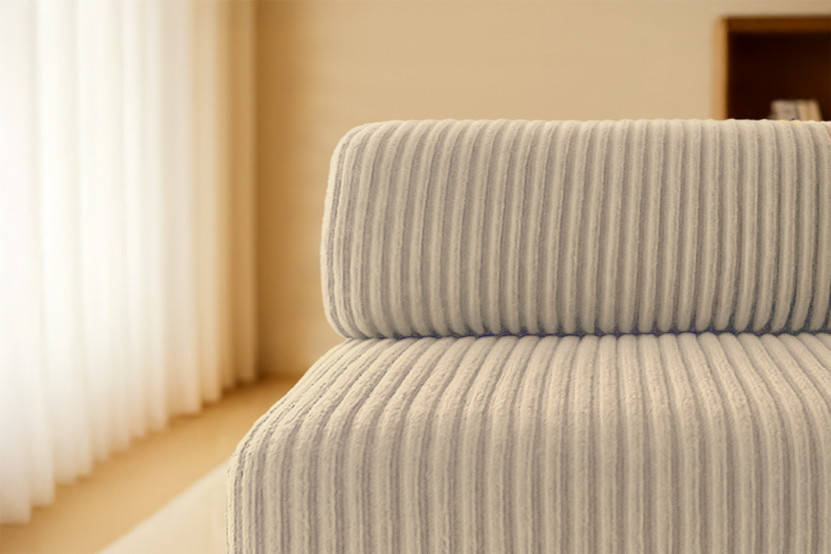 Canapé 4 places - 2 modules convertibles : Canapé 3 places + Fauteuil - Velours côtelé XL Taupe