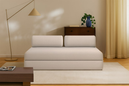 Canapé 3 places convertible et modulable - Tissu lisse Beige