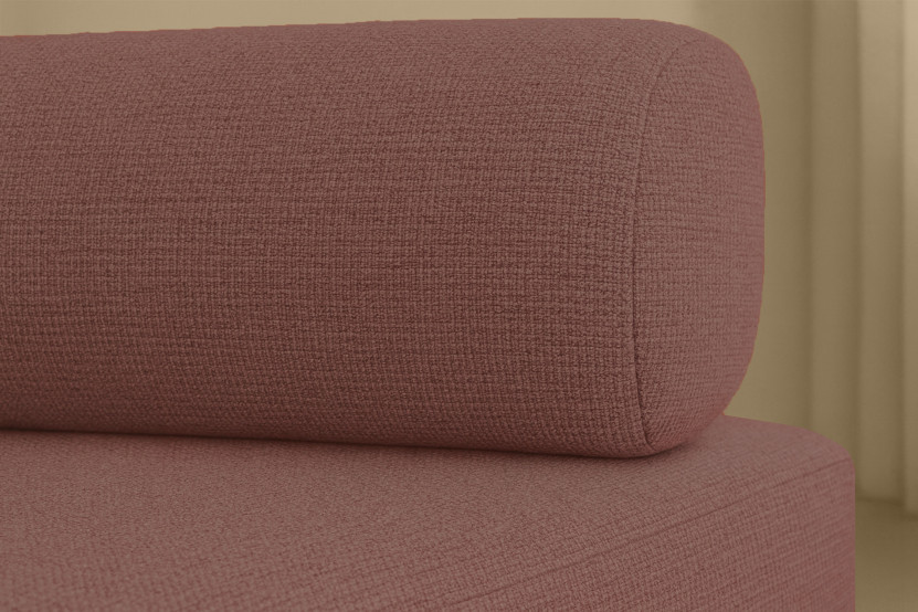 Canapé 3 places convertible et modulable - Tissu lisse Terracotta