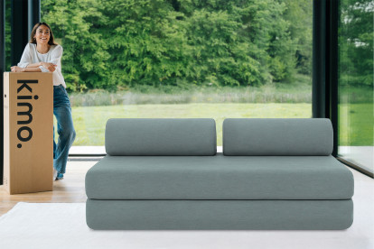 Canapé 3 places convertible et modulable - Tissu lisse Vert