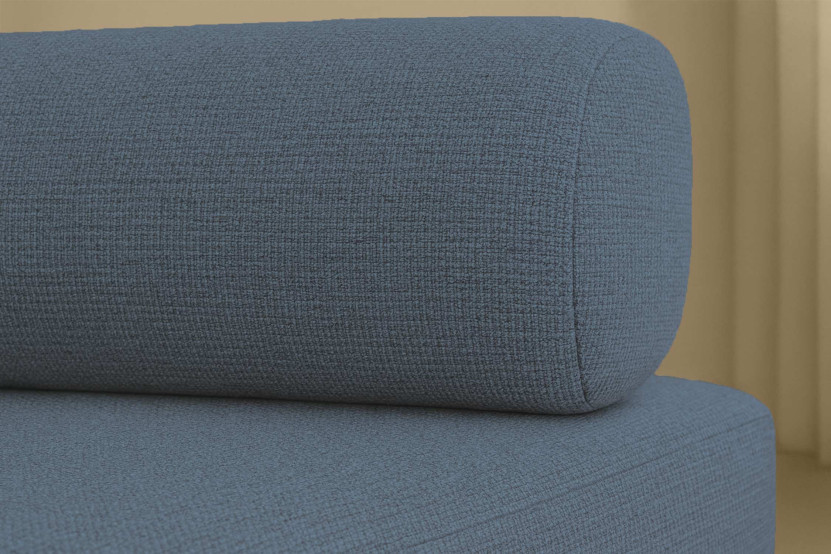 Canapé 3 places convertible et modulable - Tissu lisse Bleu