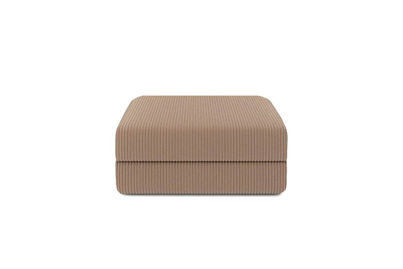 Pouf convertible et modulable - Velours côtelé Taupe