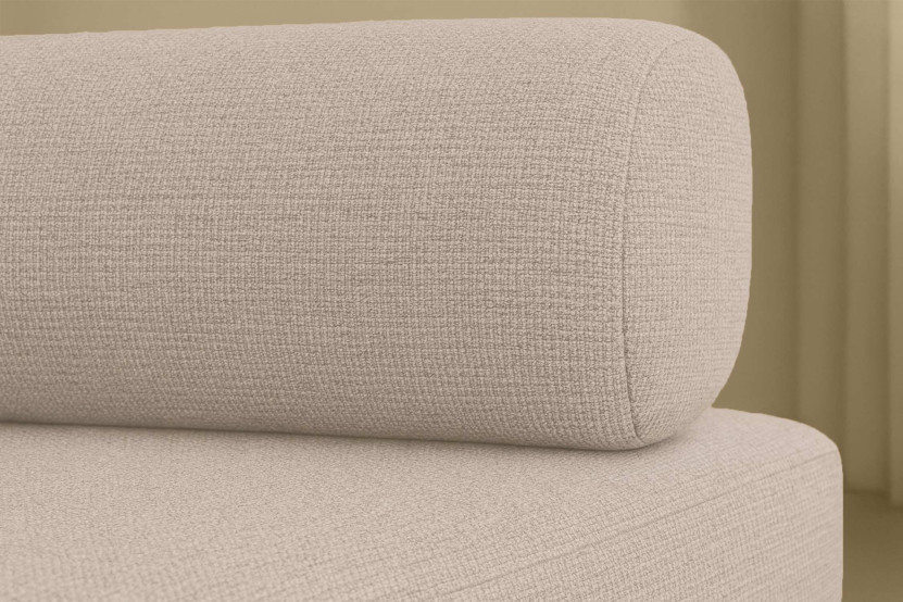 Canapé 2 places convertible et modulable - Tissu lisse Beige