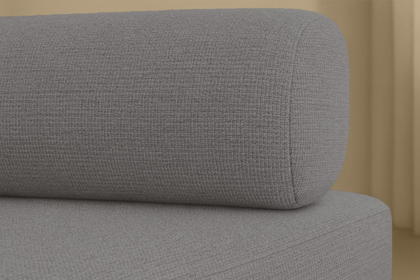 Canapé 2 places convertible et modulable - Tissu lisse Gris