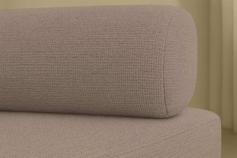 Canapé 2 places convertible et modulable - Tissu lisse Marron