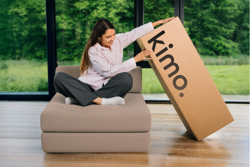 Fauteuil convertible et modulable - Tissu lisse Marron